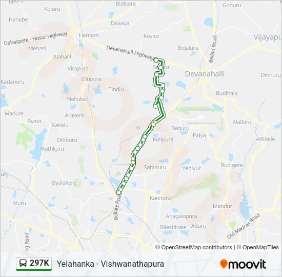 297K Bus Line Map
