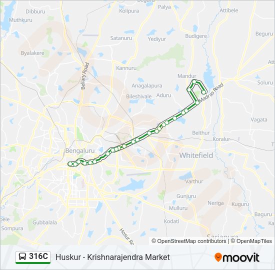 316C Bus Line Map