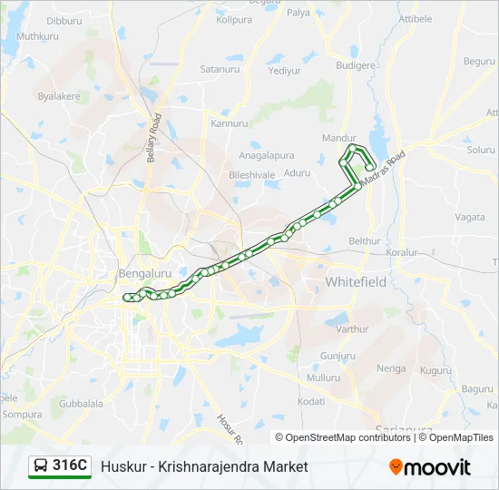 316C Bus Line Map