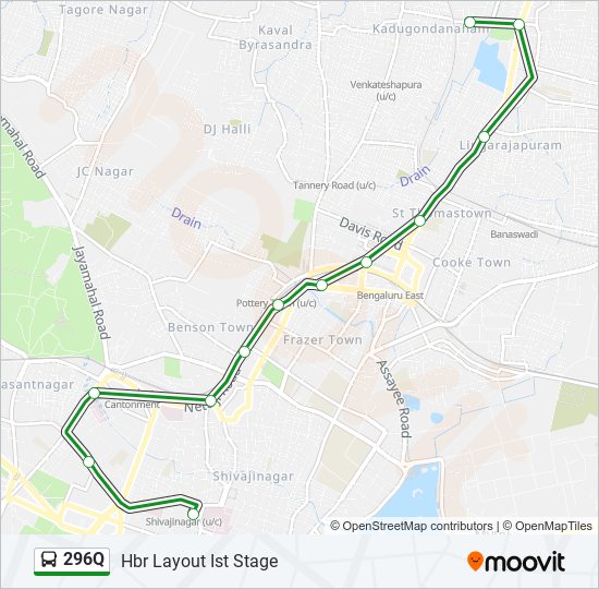 296Q bus Line Map