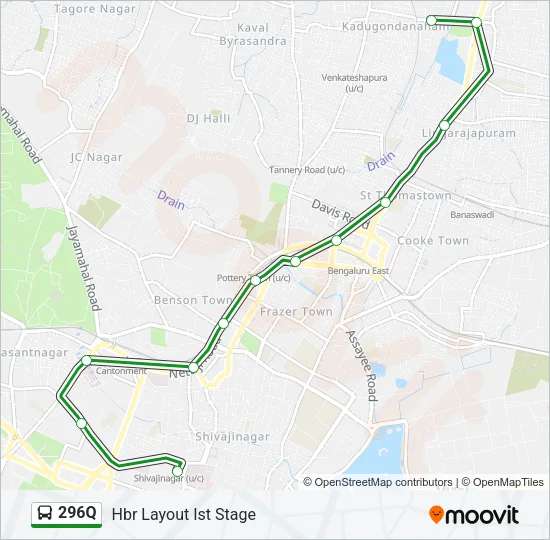 296Q Bus Line Map