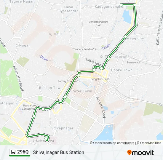 296Q Bus Line Map