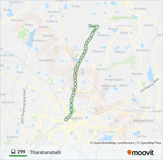 299 Bus Line Map