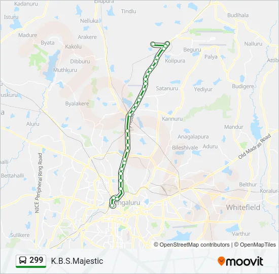299 Bus Line Map