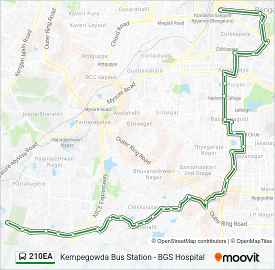 210EA Bus Line Map
