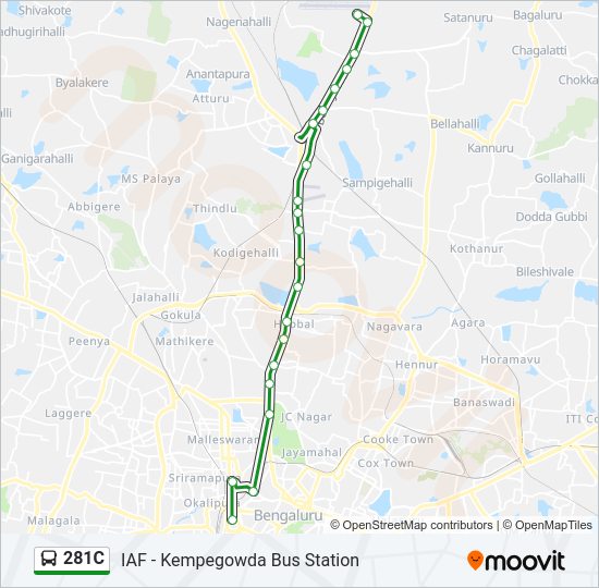 281C bus Line Map