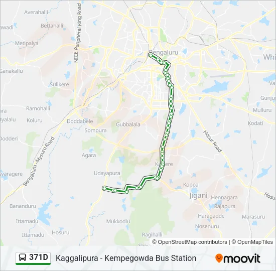 371D Bus Line Map