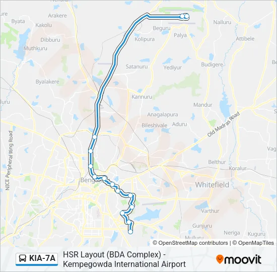 KIA-7A Bus Line Map