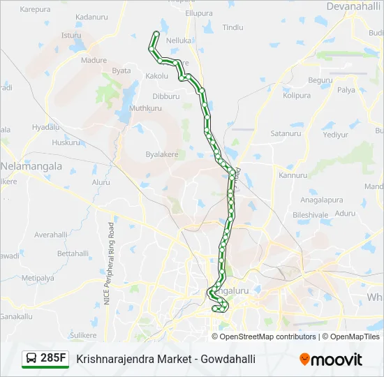 285F Bus Line Map
