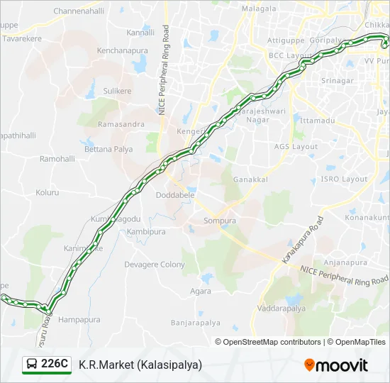 226C Bus Line Map