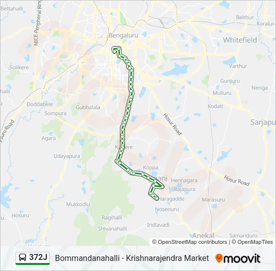 372J Bus Line Map