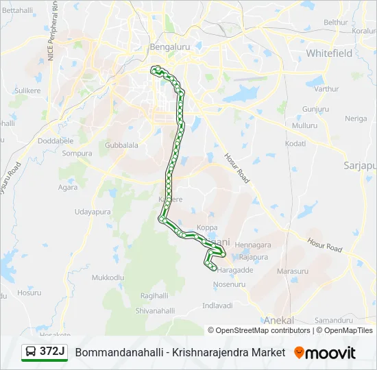 372J Bus Line Map