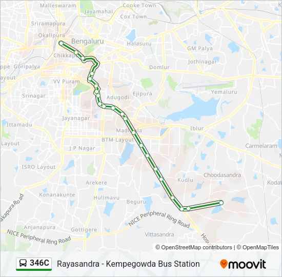 346C Bus Line Map