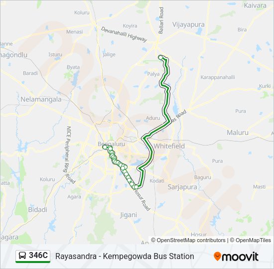 346C Bus Line Map