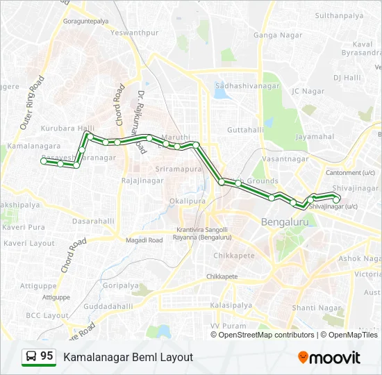 95 Bus Line Map