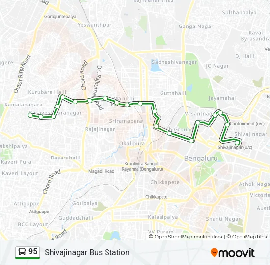 95 Bus Line Map