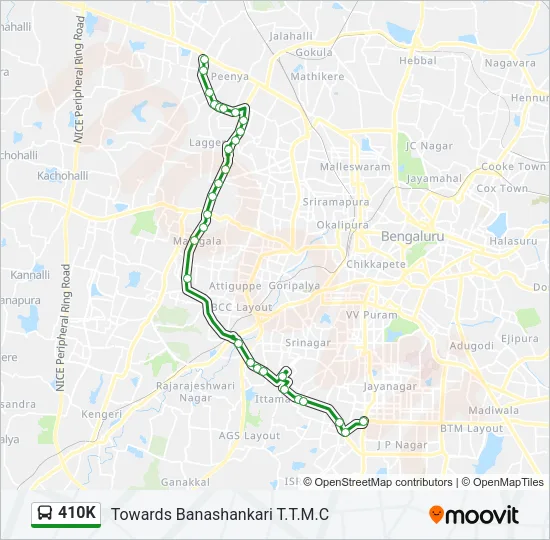 410K Bus Line Map