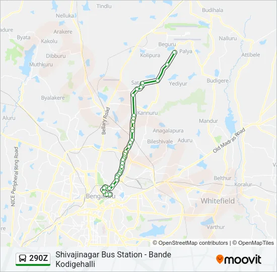 290Z Bus Line Map