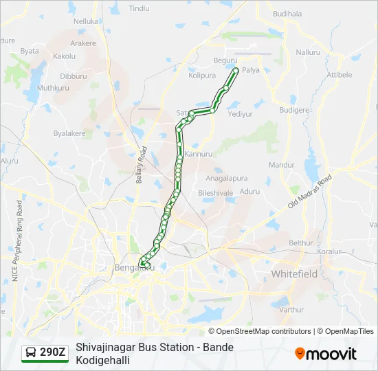 290Z Bus Line Map