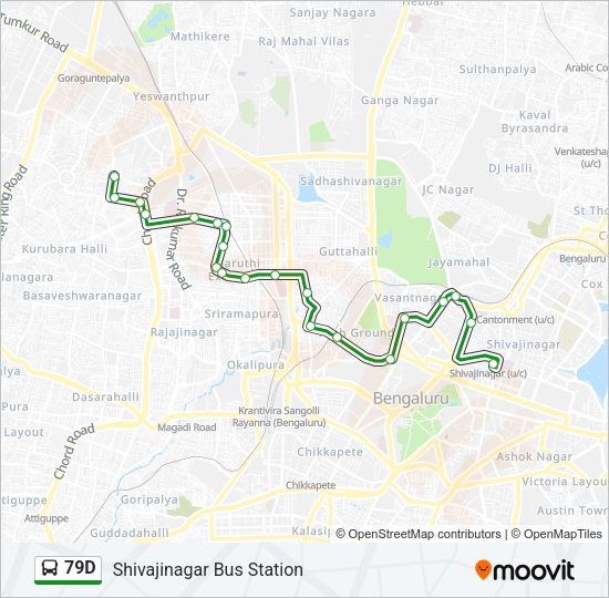 79D Bus Line Map