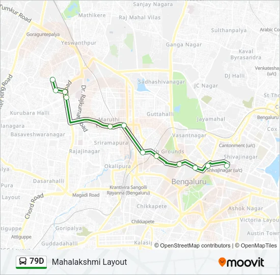 79D Bus Line Map