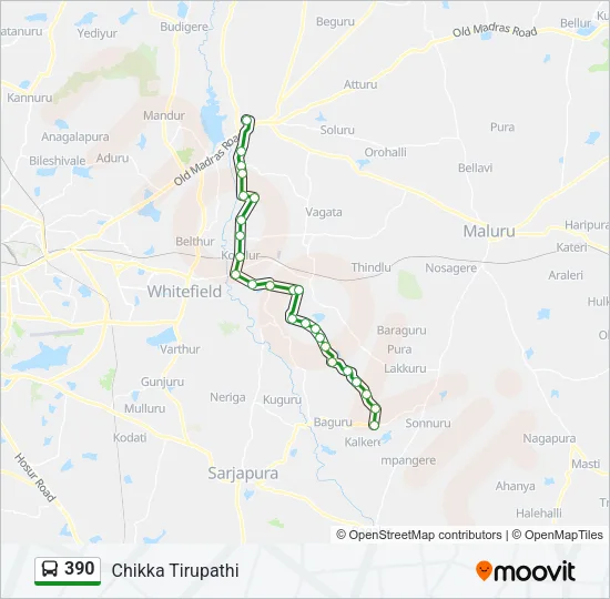 390 Bus Line Map