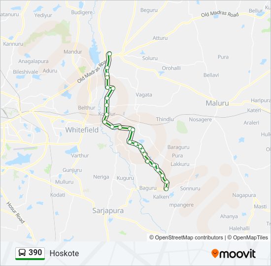 390 Bus Line Map