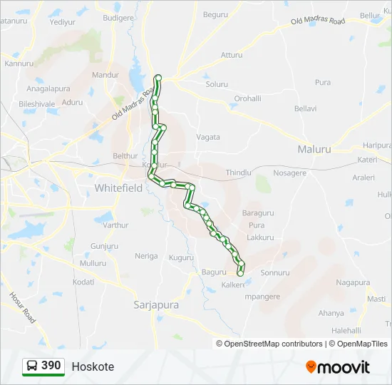 390 Bus Line Map