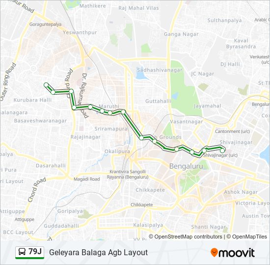 79J bus Line Map