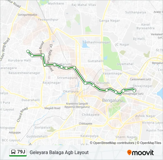 79J Bus Line Map