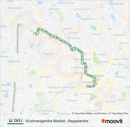 263J Bus Line Map