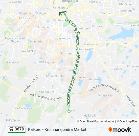 367D Bus Line Map