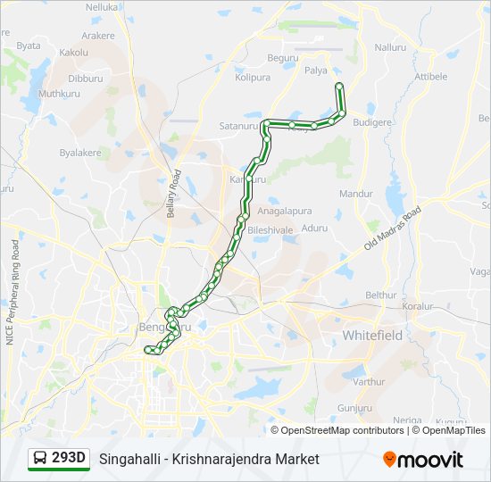 293D Bus Line Map