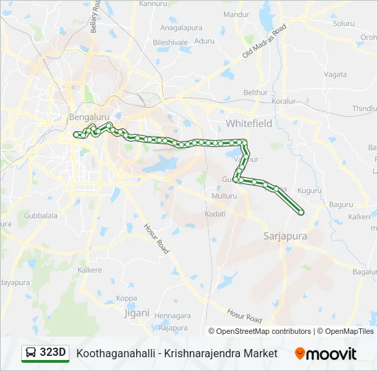 323D Bus Line Map