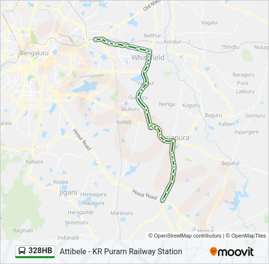 328HB Bus Line Map