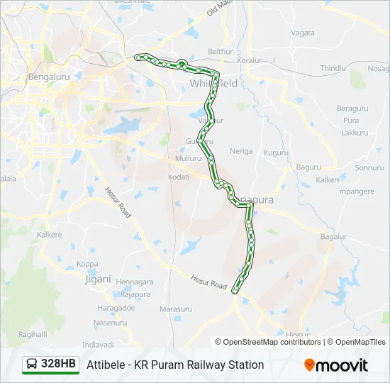 328HB Bus Line Map