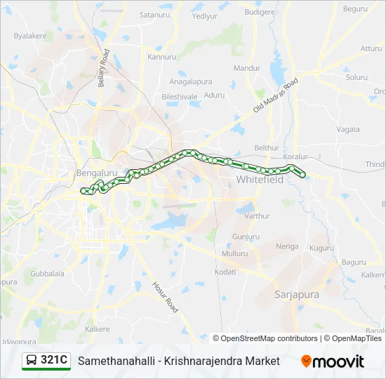 321C Bus Line Map