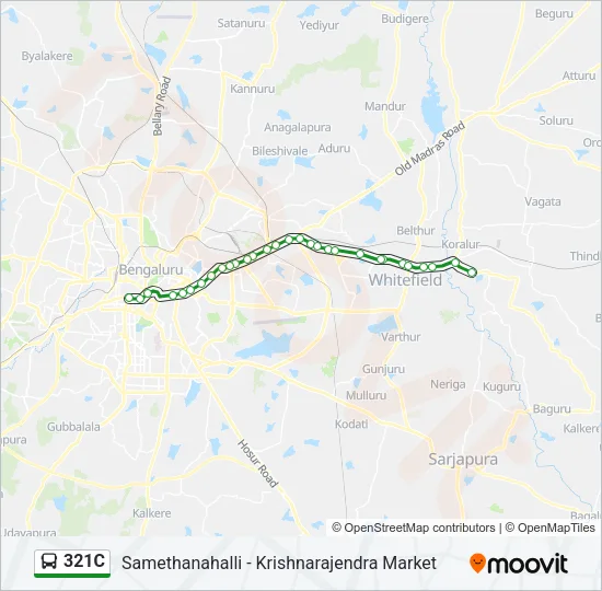 321C Bus Line Map