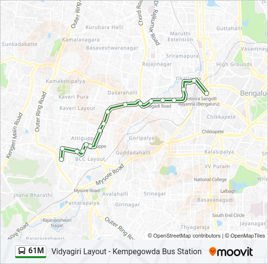 61M Bus Line Map