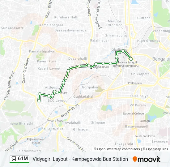 61M Bus Line Map