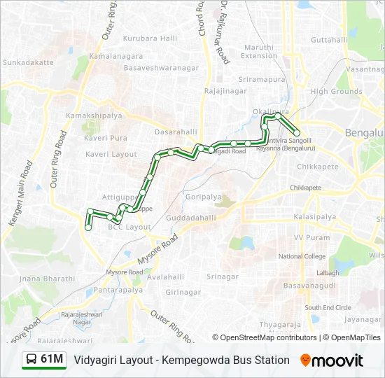 61M Bus Line Map