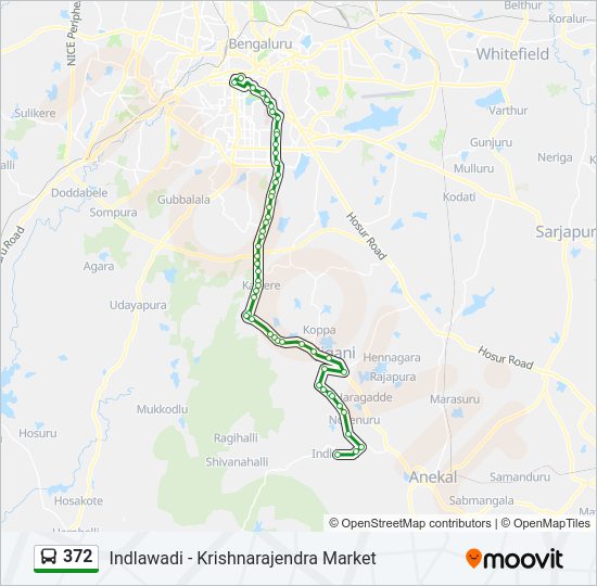 372 bus Line Map