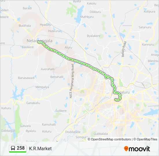 258 Bus Line Map