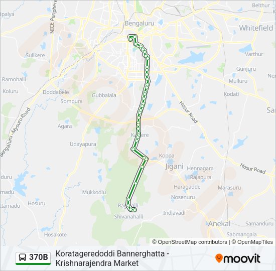 370B Bus Line Map