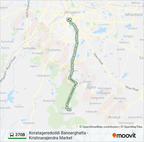 370B Bus Line Map