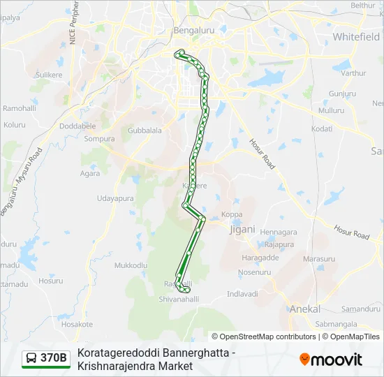 370B Bus Line Map