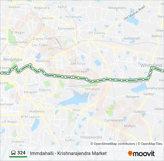 324 Bus Line Map