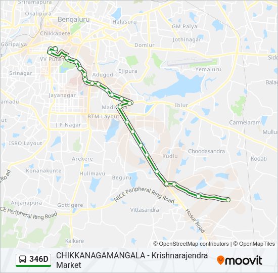 346D Bus Line Map