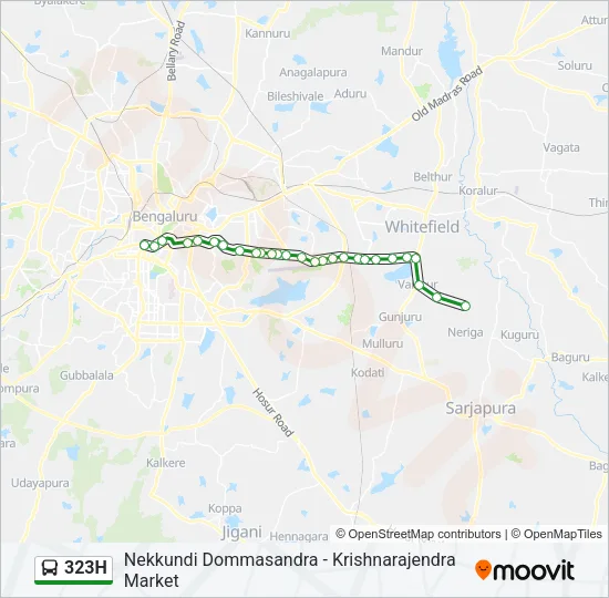 323H Bus Line Map