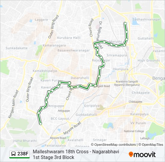 238F Bus Line Map